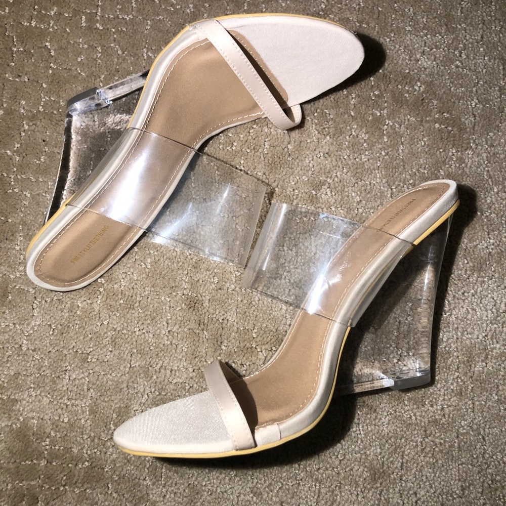 Nude Wedge Sandal - brand new
